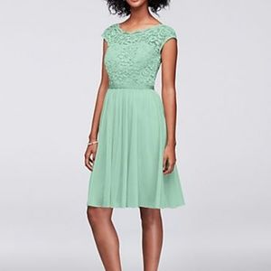 Mid-length Mint Dress. Bridesmaid/Wedding/ Evening